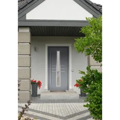 SplenDoor  Premium-Haustür Passivedoor Lund RC2 energiesparend einbruchsicher grau 100 x 200 cm links