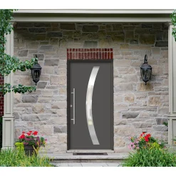 SplenDoor  Premium-Haustür Passivedoor Goeteborg RC2 energiesparend einbruchsicher anthrazit 100 x 200 cm links