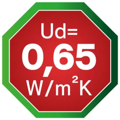 SplenDoor  Premium-Haustür Passivedoor Kalmar energiesparend grau 110 x 210 cm rechts