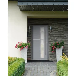 SplenDoor  Premium-Haustür Passivedoor Uppsala RC2 energiesparend einbruchsicher grau 110 x 210 cm rechts