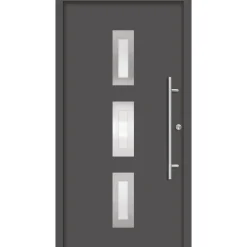 SplenDoor  Premium-Haustür Passivedoor Aalborg energiesparend anthrazit 100 x 200 cm rechts