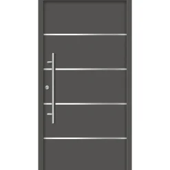 SplenDoor  Premium-Haustür Passivedoor Visby energiesparend anthrazit 110 x 210 cm links