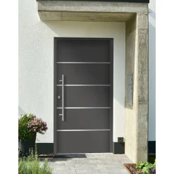 SplenDoor  Premium-Haustür Passivedoor Visby energiesparend anthrazit 110 x 210 cm links