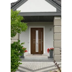 SplenDoor  Premium-Haustür Passivedoor Lund RC2 energiesparend einbruchsicher nussbaum 110 x 210 cm rechts