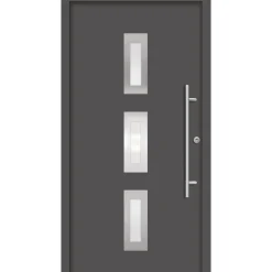 SplenDoor  Premium-Haustür Passivedoor Aalborg energiesparend anthrazit 100 x 200 cm rechts