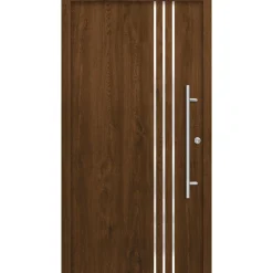 SplenDoor  Premium-Haustür Passivedoor Kalmar energiesparend nussbaum 100 x 210 cm rechts