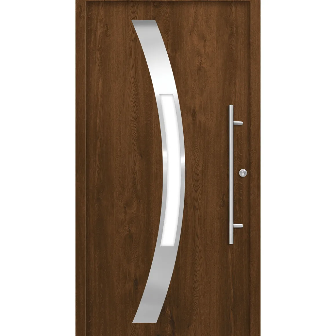 SplenDoor Premium-Haustür Passivedoor Goeteborg energiesparend nussbaum 110 x 210 cm rechts