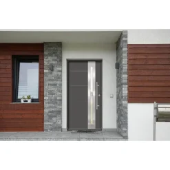 SplenDoor  Premium-Haustür Passivedoor Eksjo RC2 energiesparend einbruchsicher anthrazit 110 x 210 cm links