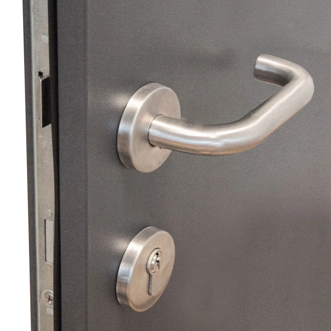 SplenDoor Premium-Haustür Passivedoor Eksjo RC2 energiesparend einbruchsicher anthrazit 110 x 210 cm links