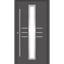 SplenDoor  Premium-Haustür Passivedoor Lund RC2 energiesparend einbruchsicher anthrazit 110 x 210 cm links