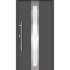 SplenDoor  Premium-Haustür Passivedoor Stockholm RC2 energiesparend einbruchsicher anthrazit 100 x 200 cm links