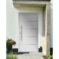 SplenDoor  Premium-Haustür Passivedoor Visby RC2 energiesparend einbruchsicher weiss 100 x 200 cm links