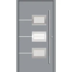 SplenDoor  Premium-Haustür Passivedoor Bergen energiesparend grau 110 x 210 cm rechts