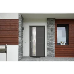 SplenDoor  Premium-Haustür Passivedoor Eksjo RC2 energiesparend einbruchsicher anthrazit 100 x 210 cm links