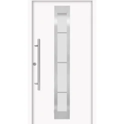 SplenDoor  Premium-Haustür Passivedoor Malmo RC2 energiesparend einbruchsicher weiss 100 x 200 cm links