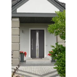 SplenDoor  Premium-Haustür Passivedoor Stockholm RC2 energiesparend einbruchsicher anthrazit 110 x 210 cm links