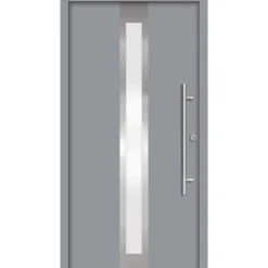 SplenDoor  Premium-Haustür Passivedoor Stockholm RC2 energiesparend einbruchsicher grau 100 x 200 cm rechts