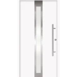 SplenDoor  Premium-Haustür Passivedoor Stockholm RC2 energiesparend einbruchsicher weiss 100 x 210 cm rechts