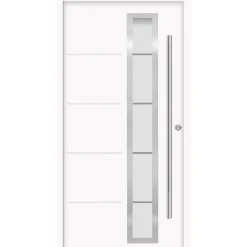 SplenDoor  Premium-Haustür Passivedoor Uppsala energiesparend weiss 110 x 210 cm rechts