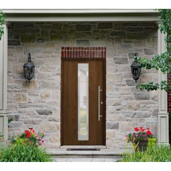 SplenDoor  Premium-Haustür Passivedoor Malmo RC2 energiesparend einbruchsicher nussbaum 100 x 200 cm rechts