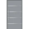 SplenDoor  Premium-Haustür Passivedoor Visby RC2 energiesparend einbruchsicher grau 100 x 210 cm links