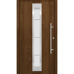 SplenDoor  Premium-Haustür Passivedoor Malmo RC2 energiesparend einbruchsicher nussbaum 100 x 210 cm rechts