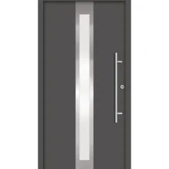 SplenDoor  Premium-Haustür Passivedoor Stockholm RC2 energiesparend einbruchsicher anthrazit 100 x 210 cm rechts