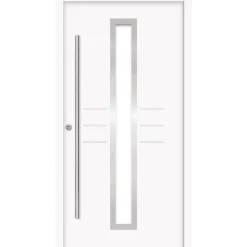 SplenDoor  Premium-Haustür Passivedoor Lund RC2 energiesparend einbruchsicher weiss 110 x 210 cm links