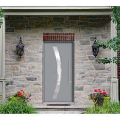 SplenDoor  Premium-Haustür Passivedoor Goeteborg RC2 energiesparend einbruchsicher grau 100 x 200 cm rechts