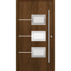 SplenDoor  Premium-Haustür Passivedoor Bergen energiesparend nussbaum 110 x 210 cm rechts
