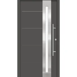 SplenDoor  Premium-Haustür Passivedoor Eksjo energiesparend anthrazit 110 x 210 cm rechts