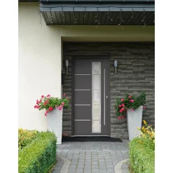 SplenDoor  Premium-Haustür Passivedoor Uppsala energiesparend anthrazit 100 x 210 cm rechts