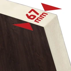 SplenDoor  Premium-Haustür Passivedoor Eksjo RC2 energiesparend einbruchsicher nussbaum 100 x 210 cm rechts