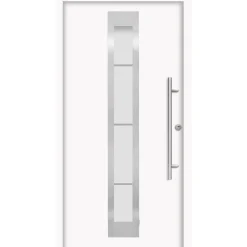 SplenDoor  Premium-Haustür Passivedoor Malmo RC2 energiesparend einbruchsicher weiss 100 x 210 cm rechts