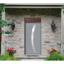 SplenDoor  Premium-Haustür Passivedoor Goeteborg RC2 energiesparend einbruchsicher grau 100 x 200 cm links