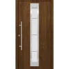 SplenDoor  Premium-Haustür Passivedoor Malmo RC2 energiesparend einbruchsicher nussbaum 100 x 200 cm links