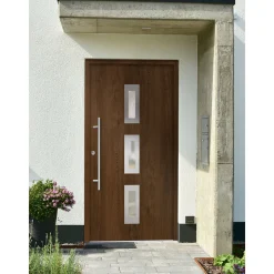 SplenDoor  Premium-Haustür Passivedoor Aalborg energiesparend nussbaum 110 x 210 cm links