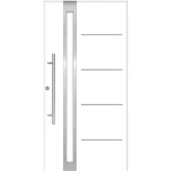 SplenDoor  Premium-Haustür Passivedoor Umea RC2 energiesparend einbruchsicher weiss 110 x 210 cm links