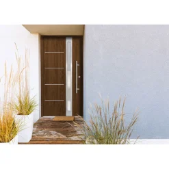 SplenDoor  Premium-Haustür Passivedoor Umea RC2 energiesparend einbruchsicher nussbaum 100 x 210 cm rechts