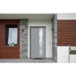 SplenDoor  Premium-Haustür Passivedoor Eksjo RC2 energiesparend einbruchsicher grau 110 x 210 cm rechts
