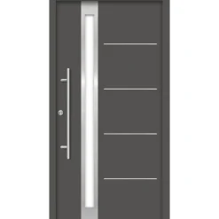 SplenDoor  Premium-Haustür Passivedoor Umea energiesparend anthrazit 100 x 200 cm links
