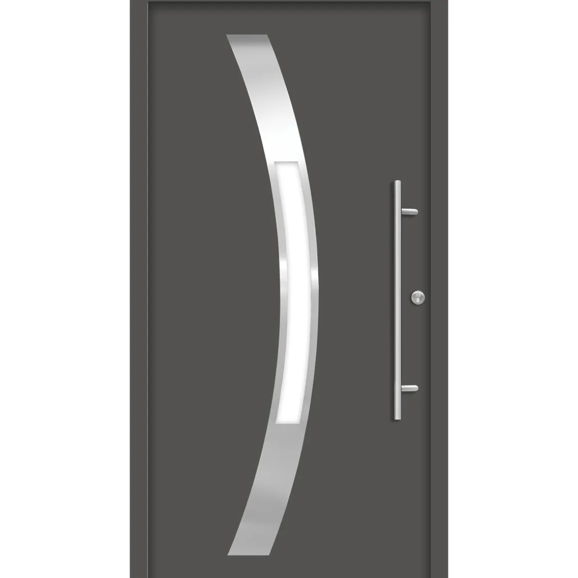 SplenDoor Premium-Haustür Passivedoor Goeteborg energiesparend anthrazit 100 x 210 cm rechts