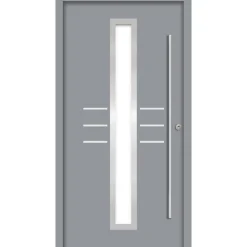 SplenDoor  Premium-Haustür Passivedoor Lund RC2 energiesparend einbruchsicher grau 100 x 210 cm rechts