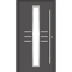 SplenDoor  Premium-Haustür Passivedoor Lund RC2 energiesparend einbruchsicher anthrazit 100 x 210 cm rechts