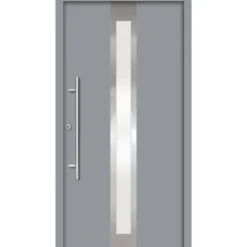 SplenDoor  Premium-Haustür Passivedoor Stockholm RC2 energiesparend einbruchsicher grau 100 x 200 cm links