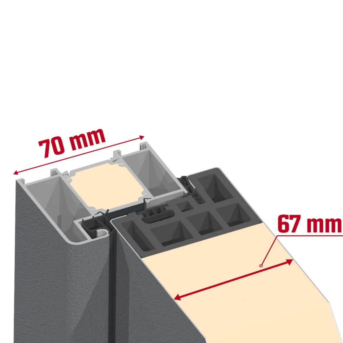SplenDoor Premium-Haustür Passivedoor Lund RC2 energiesparend einbruchsicher anthrazit 100 x 210 cm links