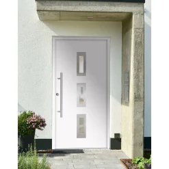 SplenDoor  Premium-Haustür Passivedoor Aalborg RC2 energiesparend einbruchsicher weiss 110 x 210 cm links