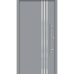 SplenDoor  Premium-Haustür Passivedoor Kalmar energiesparend grau 100 x 200 cm rechts