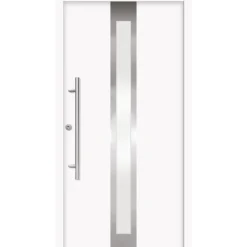 SplenDoor  Premium-Haustür Passivedoor Stockholm RC2 energiesparend einbruchsicher weiss 110 x 210 cm links