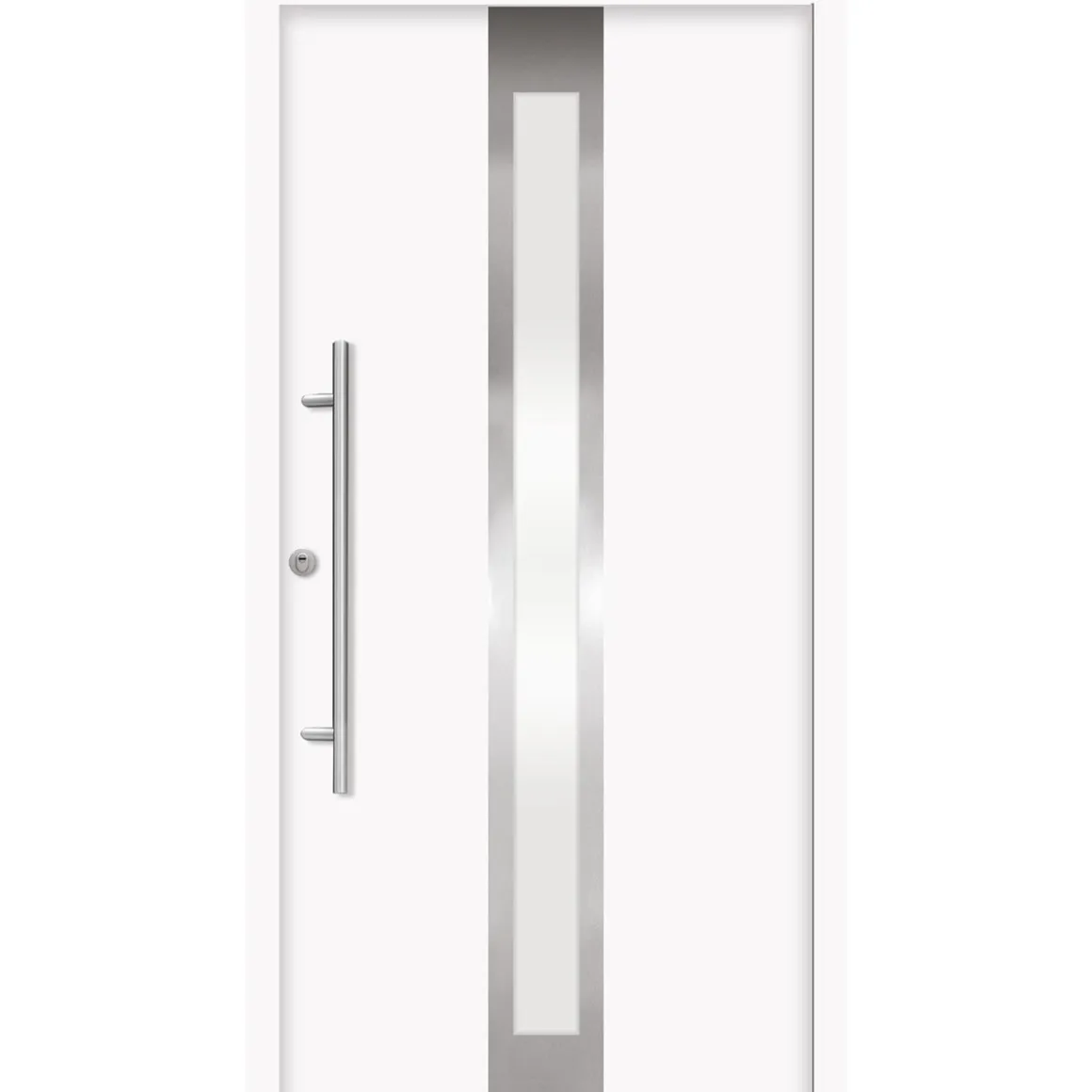 SplenDoor Premium-Haustür Passivedoor Stockholm RC2 energiesparend einbruchsicher weiss 110 x 210 cm links